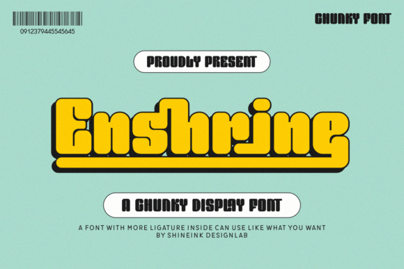 Enshrine: A Retro Display Typeface That Makes Your Handmade Goods Shine