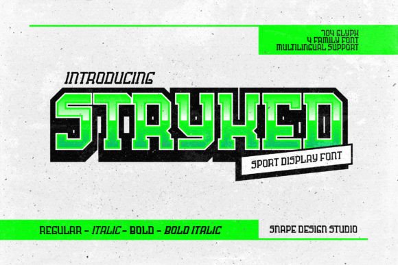 Stryked: A Bold, Sporty Display Font for Small Business Branding